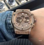 Classic Fusion Hublot Knock off Watch - Rose Gold Iced Out watch